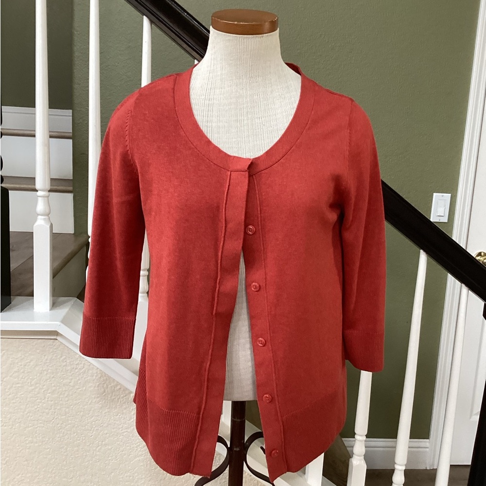 Coldwater Creek Women's rusty Cardigan Sweater S (6-8)